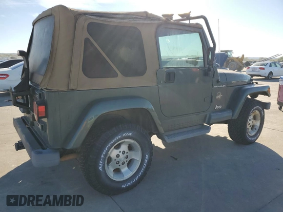2002 Jeep Wrangler Sahara with VIN 1J4FA59SX2P749398, listed as a Copart auction lot 80524844 with 92,300 mi miles and Clean Title. Bid and sale history available at carsss.com. Image 3.