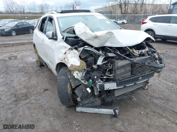 2018 Chevrolet Equinox Premier with VIN 2GNAXVEV3J6101020, listed as a IAAI auction lot 42038112 with 112,258 mi miles. Bid and sale history available at carsss.com. Image 1.