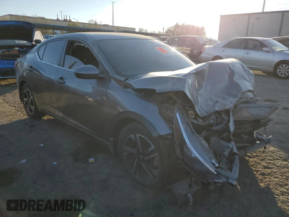 2024 Nissan Sentra SV with VIN 3N1AB8CV8RY218990, listed as a Copart auction lot 42206595 with 25,391 mi miles and Salvage Title. Bid and sale history available at DreamBid. Image 4.