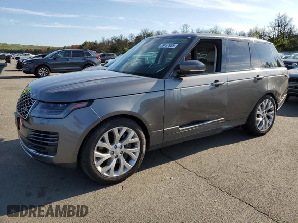 2018 Land Rover Range Rover with VIN SALGS2RE9JA380477, listed as a Copart auction lot 63457955 with 46,568 mi miles and Salvage title. Bid and sale history available at DreamBid. Image 1.
