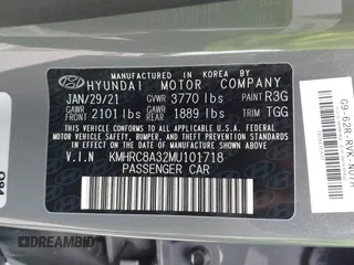 2021 Hyundai Venue SEL z VIN KMHRC8A32MU101718, wystawiony jako IAAI lot #42249456 z przebiegiem 36 800 mil mil oraz . Historia ofert i sprzedaży dostępna na DreamBid. Obrazek 9.