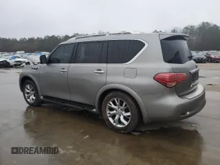 2012 Infiniti QX56 8-passenger with VIN JN8AZ2ND5C9715426, listed as a Copart auction lot 44951355 with 0 mi miles and Salvage Title. Bid and sale history available at carsss.com. Image 2.