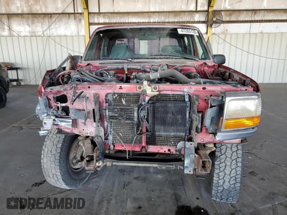 1997 Ford F-250 with VIN 1FTHW26G1VEB50789, listed as a Copart auction lot 47265135 with 207,137 mi miles and Clean title. Bid and sale history available at DreamBid. Image 5.