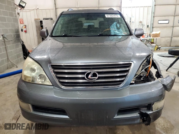 2007 Lexus GX 470 with VIN JTJBT20X870139695, listed as a Copart auction lot 67362474 with 222,269 mi miles and Salvage Title. Bid and sale history available at carsss.com. Image 5.