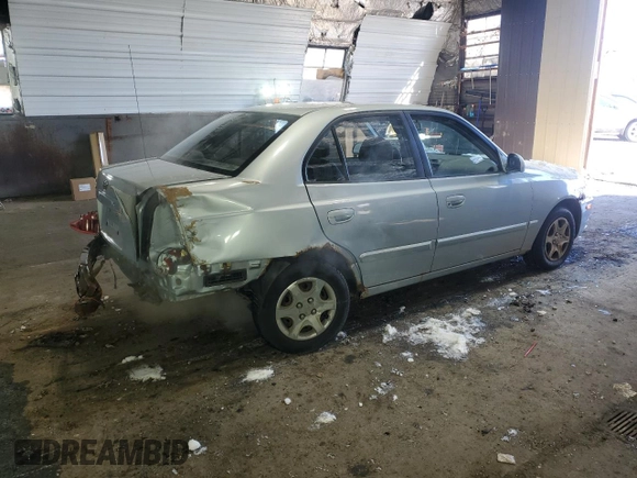 2005 Hyundai Accent GLS with VIN KMHCG45C15U602419, listed as a Copart auction lot 47759675 with 58,133 mi miles and Salvage Title. Bid and sale history available at carsss.com. Image 3.