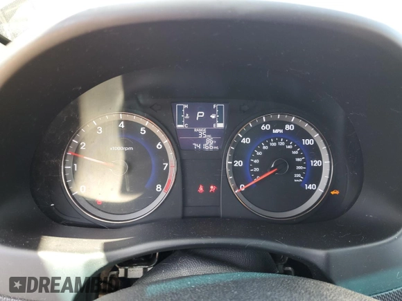 2017 Hyundai Accent SE with VIN KMHCT4AE4HU245762, listed as a Copart auction lot 55412985 with 74,166 mi miles and Salvage Title. Bid and sale history available at carsss.com. Image 9.