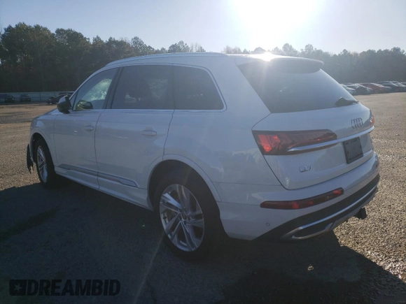 2020 Audi Q7 Premium Plus with VIN WA1LJAF72LD011187, listed as a Copart auction lot 64399252 with 32,573 mi miles and . Bid and sale history available at DreamBid. Image 3.