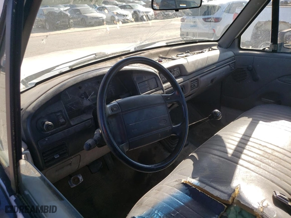1996 Ford F-150 Special with VIN 1FTEF15Y1TLB21017, listed as a Copart auction lot 76508814 with 0 mi miles and Salvage Title. Bid and sale history available at carsss.com. Image 8.