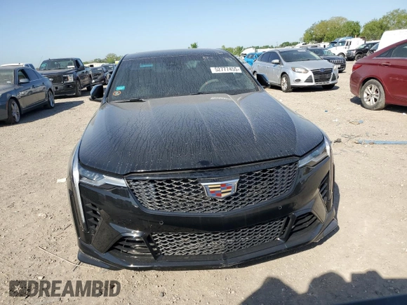 2023 Cadillac CT4-V Blackwing with VIN 1G6DL5RP5P0410487, listed as a Copart auction lot 52777455 with Not Provided miles and Salvage Title. Bid and sale history available at DreamBid. Image 5.