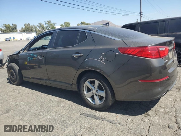 2014 Kia Optima LX with VIN 5XXGM4A73EG287880, listed as a Copart auction lot 61608025 with 130,624 mi miles and Salvage title. Bid and sale history available at DreamBid. Image 2.