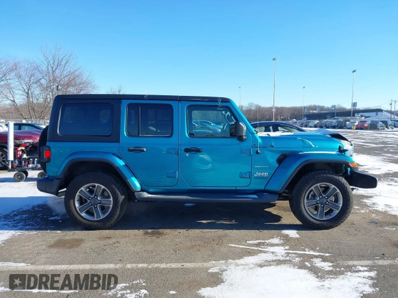 2019 Jeep Wrangler Unlimited Sahara with VIN 1C4HJXEN7KW641854, listed as a IAAI auction lot 41635091 with 51,039 mi miles and . Bid and sale history available at DreamBid. Image 13.