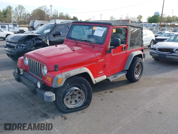 2003 Jeep Wrangler Sport with VIN 1J4FA49S13P320159, listed as a IAAI auction lot 41935699 with 212,355 mi miles. Bid and sale history available at carsss.com. Image 19.