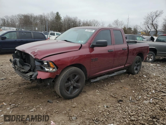 2018 Ram 1500 Express with VIN 1C6RR7FG3JS235192, listed as a Copart auction lot 49101805 with 85,127 mi miles and Salvage Title. Bid and sale history available at carsss.com. Image 1.