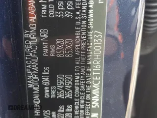 2024 Genesis GV70 Advanced with VIN 5NMMCET16RH001337, listed as a Copart auction lot 46822774 with 605 mi miles and Salvage title. Bid and sale history available at DreamBid. Image 13.