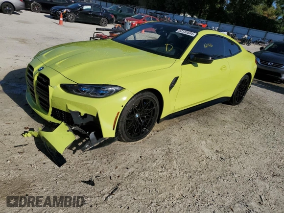 2021 BMW M4 Competition with VIN WBS33AZ05MCF87759, listed as a Copart auction lot 52135584 with 12,146 mi miles. Bid and sale history available at carsss.com. Image 1.