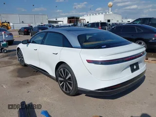 2022 Lucid Air Grand Touring with VIN 50EA1GBA5NA001268, listed as a IAAI auction lot 41866289 with 7,498 mi miles. Bid and sale history available at carsss.com. Image 3.