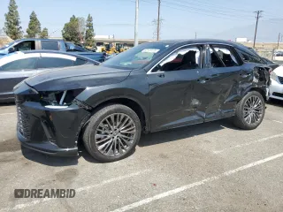 2024 Lexus RX 450h+ Luxury with VIN JTJCJMGA5R2014880, listed as a Copart auction lot 62349135 with 19,955 mi miles and Salvage title. Bid and sale history available at DreamBid. Image 1.