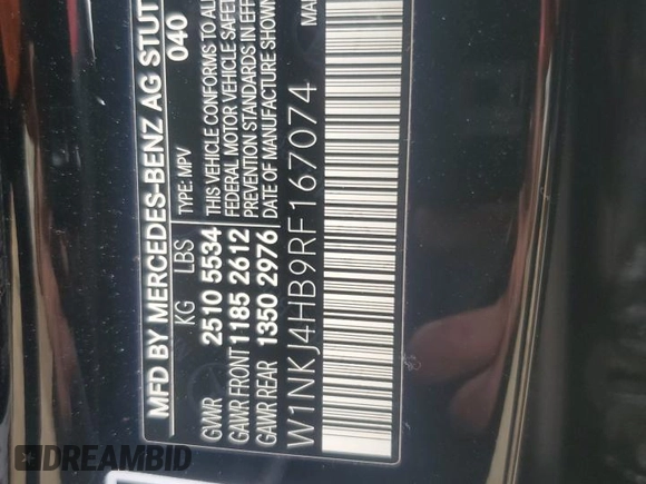 2024 Mercedes-Benz GLC with VIN W1NKJ4HB9RF167074, listed as a Copart auction lot 76525484 with 4,785 mi miles and Salvage Title. Bid and sale history available at carsss.com. Image 16.