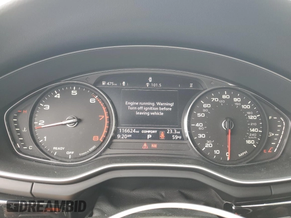 2018 Audi A4 Premium Plus z VIN WAUENAF43JA160924, wystawiony jako Copart lot #54234595 z przebiegiem 116 624 mil mil oraz Szkoda całkowita • Salvage title. Historia ofert i sprzedaży dostępna na DreamBid. Obrazek 9.