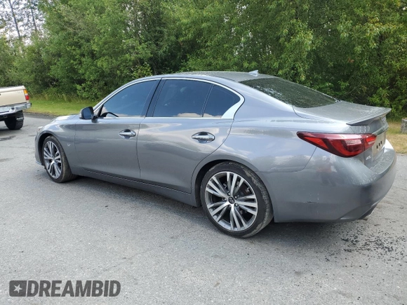 2020 Infiniti Q50 Pure with VIN JN1EV7AR3LM256792, listed as a Copart auction lot 61842085 with Not provided miles and Salvage title. Bid and sale history available at DreamBid. Image 2.