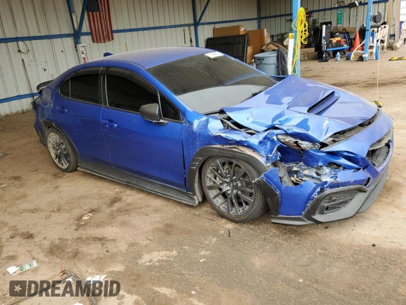 2022 Subaru WRX Premium with VIN JF1VBAF6XN9027748, listed as a Copart auction lot 61966665 with 45,174 mi miles and Salvage title. Bid and sale history available at DreamBid. Image 4.
