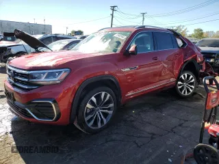 2023 Volkswagen Atlas SEL Premium R-Line z VIN 1V2FR2CA7PC512961, wystawiony jako Copart lot #76482044 z przebiegiem 50 879 mil mil oraz Nie do naprawy • Non repairable. Historia ofert i sprzedaży dostępna na DreamBid. Obrazek 1.