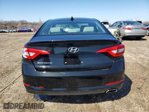 2015 Hyundai Sonata 2.4L SE with VIN 5NPE24AF3FH173548, listed as a Copart auction lot 52028505 with 124,212 mi miles and Salvage Title. Bid and sale history available at carsss.com. Image 6.