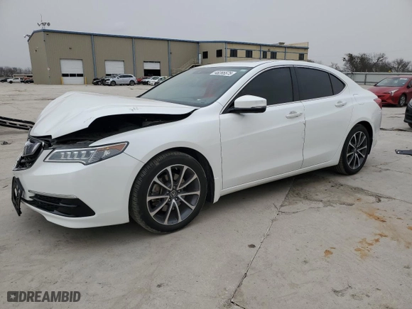 2015 Acura TLX V6 Tech with VIN 19UUB3F5XFA003069, listed as a Copart auction lot 48285575 with 80,419 mi miles and Salvage Title. Bid and sale history available at carsss.com. Image 1.
