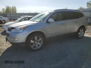 2012 Chevrolet Traverse LTZ z VIN 1GNKVLED1CJ156786, wystawiony jako Copart lot #53925935 z przebiegiem Nie podano mil oraz Czysty tytuł • Clean title. Historia ofert i sprzedaży dostępna na DreamBid. Obrazek 1.