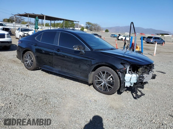 2023 Toyota Camry SE with VIN 4T1G11AK3PU827426, listed as a Copart auction lot 49271595 with 76,408 mi miles and Salvage Title. Bid and sale history available at DreamBid. Image 4.