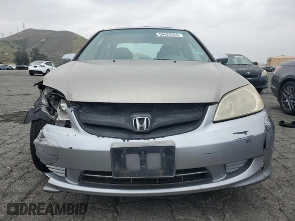 2004 Honda Civic EX with VIN 2HGES26744H506045, listed as a Copart auction lot 54428355 with 175,650 mi miles and Salvage Title. Bid and sale history available at DreamBid. Image 5.