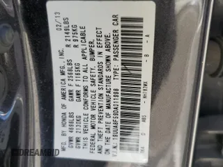 2013 Acura TL Technology z VIN 19UUA8F59DA011998, wystawiony jako Copart lot #55076975 z przebiegiem 102 667 mil mil oraz Szkoda całkowita • Salvage title. Historia ofert i sprzedaży dostępna na DreamBid. Obrazek 13.