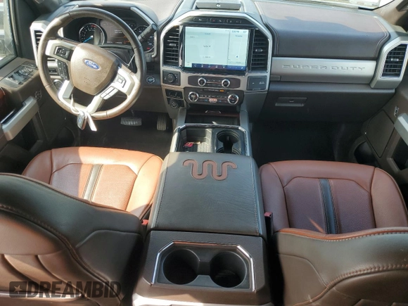 2022 Ford Super Duty F-250 SRW XL with VIN 1FT7W2BNXNEC61406, listed as a Copart auction lot 53473535 with 54,941 mi miles and Salvage Title. Bid and sale history available at carsss.com. Image 8.