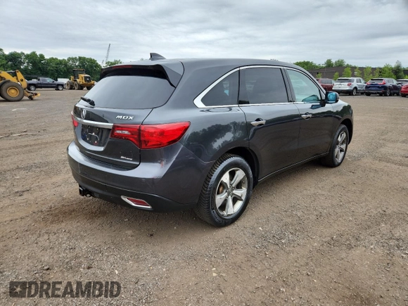 2014 Acura MDX with VIN 5FRYD4H21EB015439, listed as a Copart auction lot 62651585 with 129,877 mi miles and Clean title. Bid and sale history available at DreamBid. Image 3.