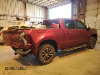 2021 Chevrolet Silverado 1500 LT with VIN 3GCUYDEDXMG144556, listed as a Copart auction lot 49736605 with 34,418 mi miles and Salvage Title. Bid and sale history available at DreamBid. Image 3.