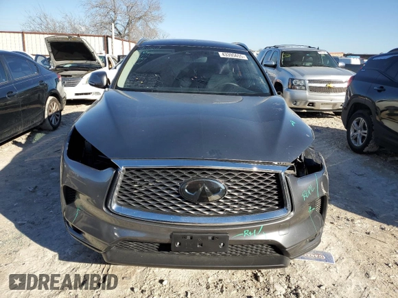 2024 Infiniti QX50 Luxe z VIN 3PCAJ5BA5RF106415, wystawiony jako Copart lot #43395655 z przebiegiem 7 631 mil mil oraz Szkoda całkowita • Salvage title. Historia ofert i sprzedaży dostępna na DreamBid. Obrazek 5.