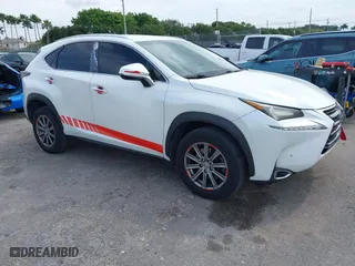 2015 Lexus NX 200t with VIN JTJYARBZ1F2018047, listed as a IAAI auction lot 41633876 with 154,396 mi miles. Bid and sale history available at carsss.com. Image 1.