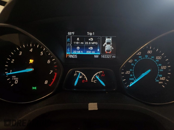 2013 Ford Escape Titanium z VIN 1FMCU0J97DUD36625, wystawiony jako Copart lot #55961815 z przebiegiem 163 327 mil mil oraz Szkoda całkowita • Salvage title. Historia ofert i sprzedaży dostępna na DreamBid. Obrazek 9.