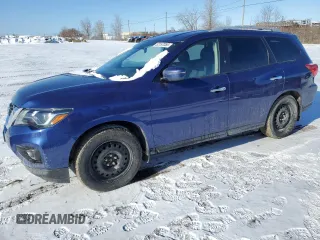 2019 Nissan Pathfinder S with VIN 5N1DR2MM9KC635490, listed as a Copart auction lot 52157255 with 140,433 mi miles and Salvage Title. Bid and sale history available at carsss.com. Image 1.