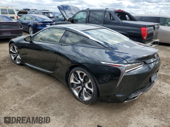 2018 Lexus LC with VIN JTHHP5AY7JA005268, listed as a Copart auction lot 52507585 with 17,572 mi miles and Salvage Title. Bid and sale history available at carsss.com. Image 2.