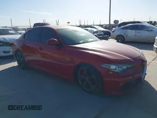 2018 Alfa Romeo Giulia with VIN ZARFAEBN8J7567620, listed as a IAAI auction lot 41738301 with 80,194 mi miles. Bid and sale history available at carsss.com. Image 13.