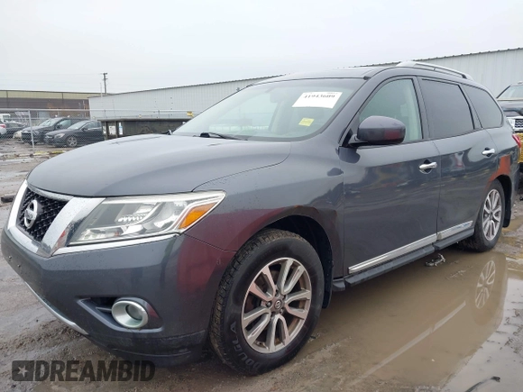 2013 Nissan Pathfinder Platinum with VIN 5N1AR2MM5DC623584, listed as a IAAI auction lot 41943609 with 192,271 mi miles and . Bid and sale history available at DreamBid. Image 2.