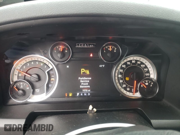 2019 Ram 1500 Classic Lone Star with VIN 1C6RR6LT1KS563496, listed as a Copart auction lot 44795285 with 75,753 mi miles and Salvage Title. Bid and sale history available at carsss.com. Image 9.