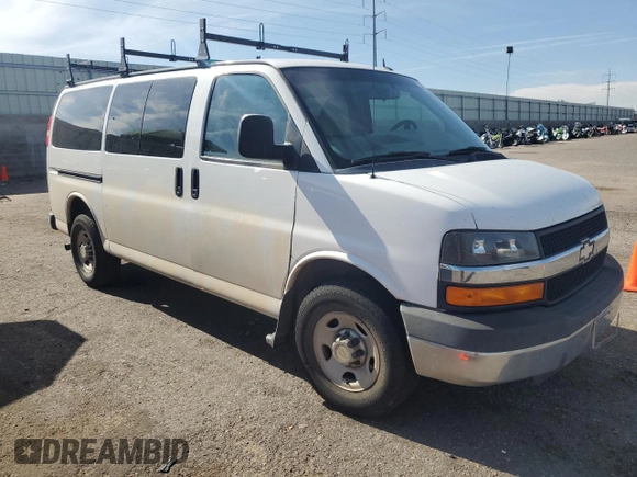 2015 Chevrolet Express Passenger 1LT with VIN 1GAZGYFG4F1173795, listed as a Copart auction lot 64620035 with Not provided miles and Clean title. Bid and sale history available at DreamBid. Image 4.