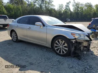 2010 Lexus LS 460 with VIN JTHCL5EF2A5005802, listed as a Copart auction lot 55045745 with 146,507 mi miles and Salvage title. Bid and sale history available at DreamBid. Image 4.