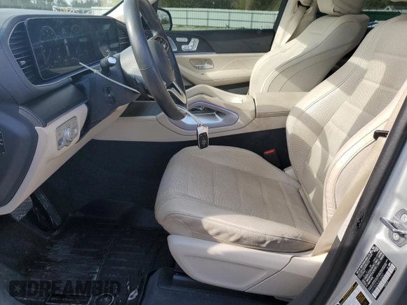 2020 Mercedes-Benz GLS 450 with VIN 4JGFF5KE9LA214347, listed as a Copart auction lot 46700204 with 48,750 mi miles and . Bid and sale history available at DreamBid. Image 7.
