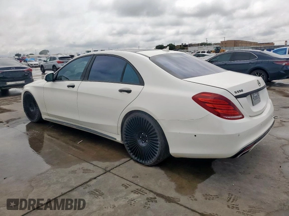 2015 Mercedes-Benz S 550 with VIN WDDUG8CB5FA146265, listed as a Copart auction lot 55994135 with 124,606 mi miles and Clean Title. Bid and sale history available at carsss.com. Image 2.