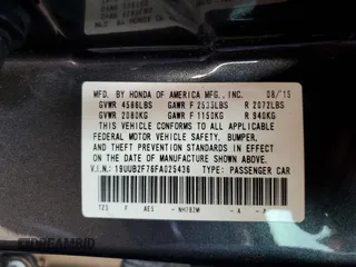 2015 Acura TLX V6 Advance with VIN 19UUB2F76FA025436, listed as a Copart auction lot 43164985 with 118,588 mi miles and Salvage Title. Bid and sale history available at carsss.com. Image 15.