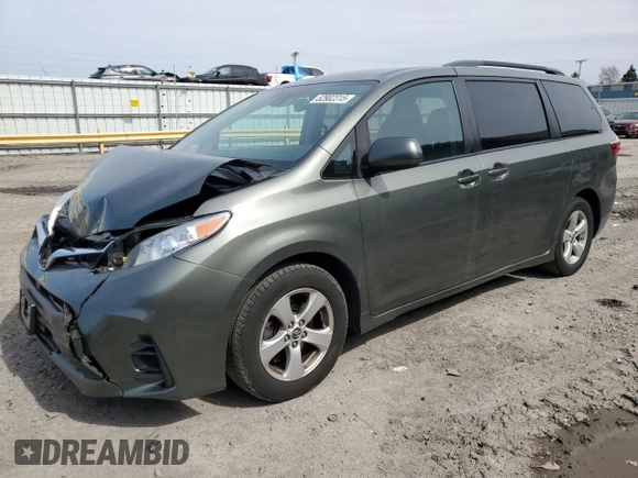 2019 Toyota Sienna LE Auto Access Seat with VIN 5TDKZ3DC8KS017634, listed as a Copart auction lot 52902315 with 109,184 mi miles and Salvage title. Bid and sale history available at DreamBid. Image 1.