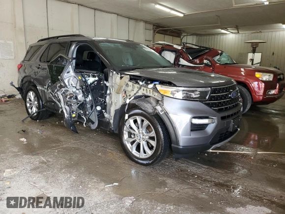 2021 Ford Explorer XLT with VIN 1FMSK8DH6MGB67294, listed as a Copart auction lot 52707955 with 59,470 mi miles and Salvage Title. Bid and sale history available at carsss.com. Image 4.